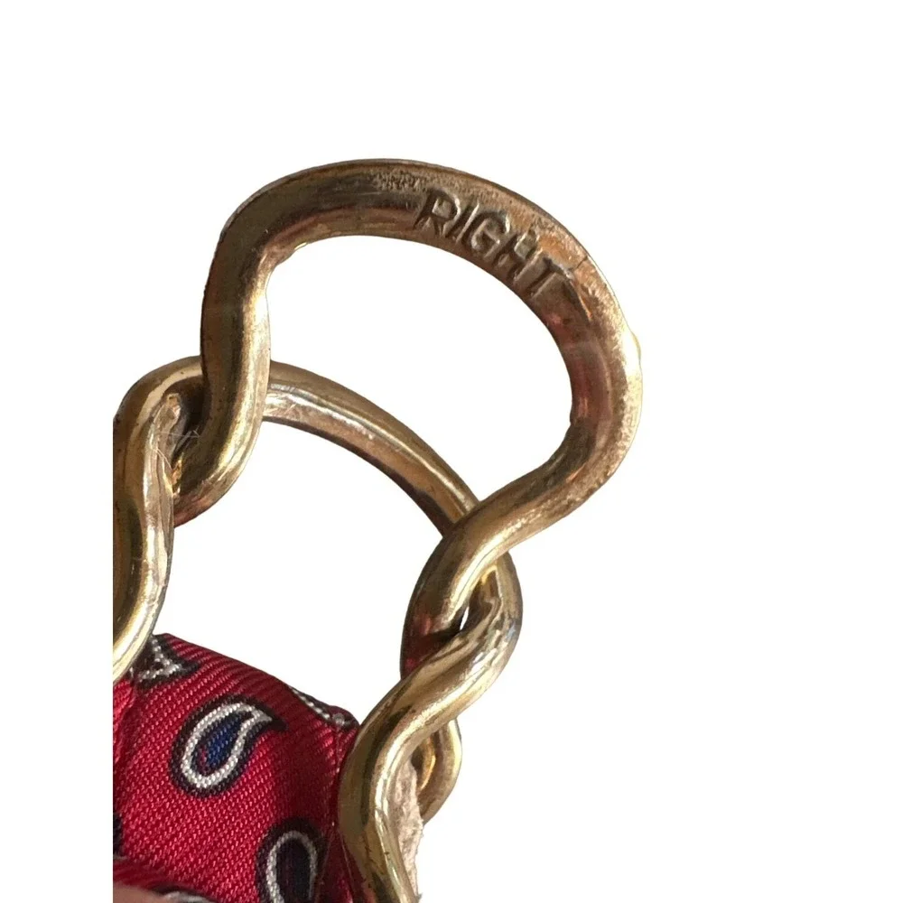 Ginnie O'Hansen Designs Belt Adjustable Stretch Interlock Red Blue Paisley Youth